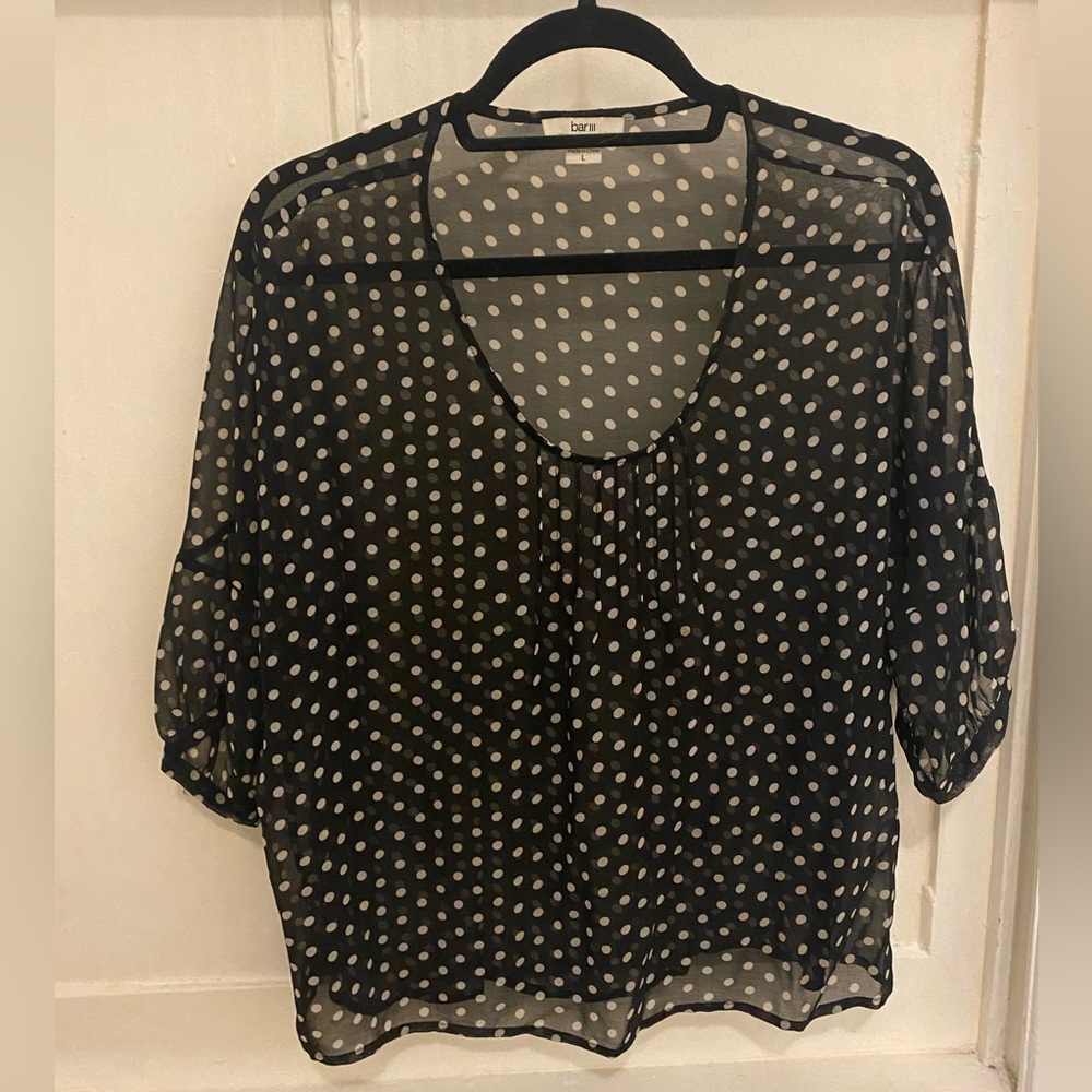Bar III Polka Dot Blouse